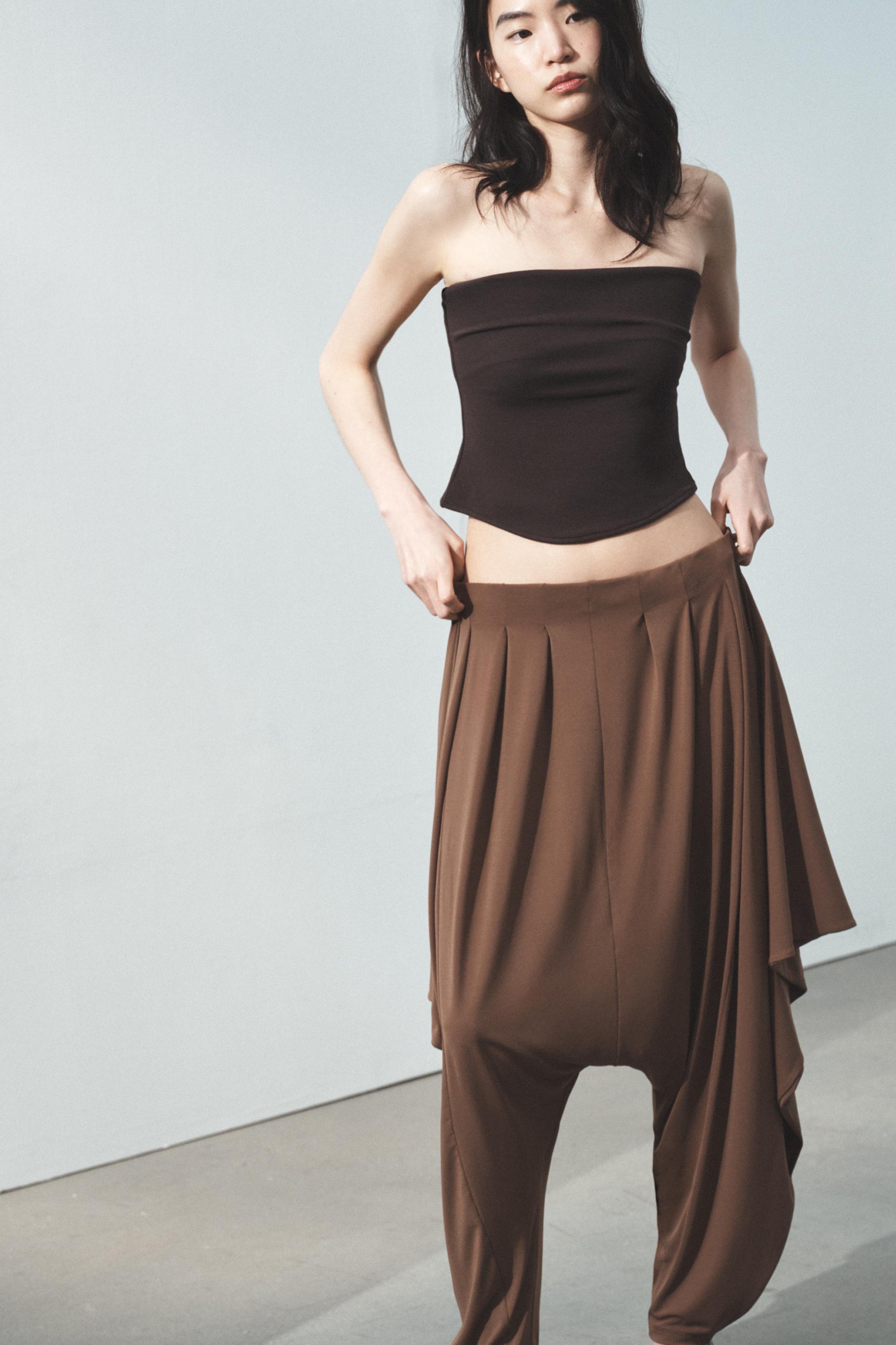 PANTALON BAGGY FLUIDE ASYMÉTRIQUE