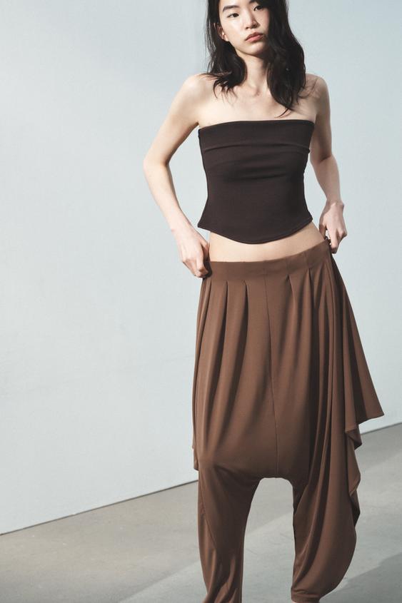 ASYMMETRIC FLOWY BAGGY PANTS