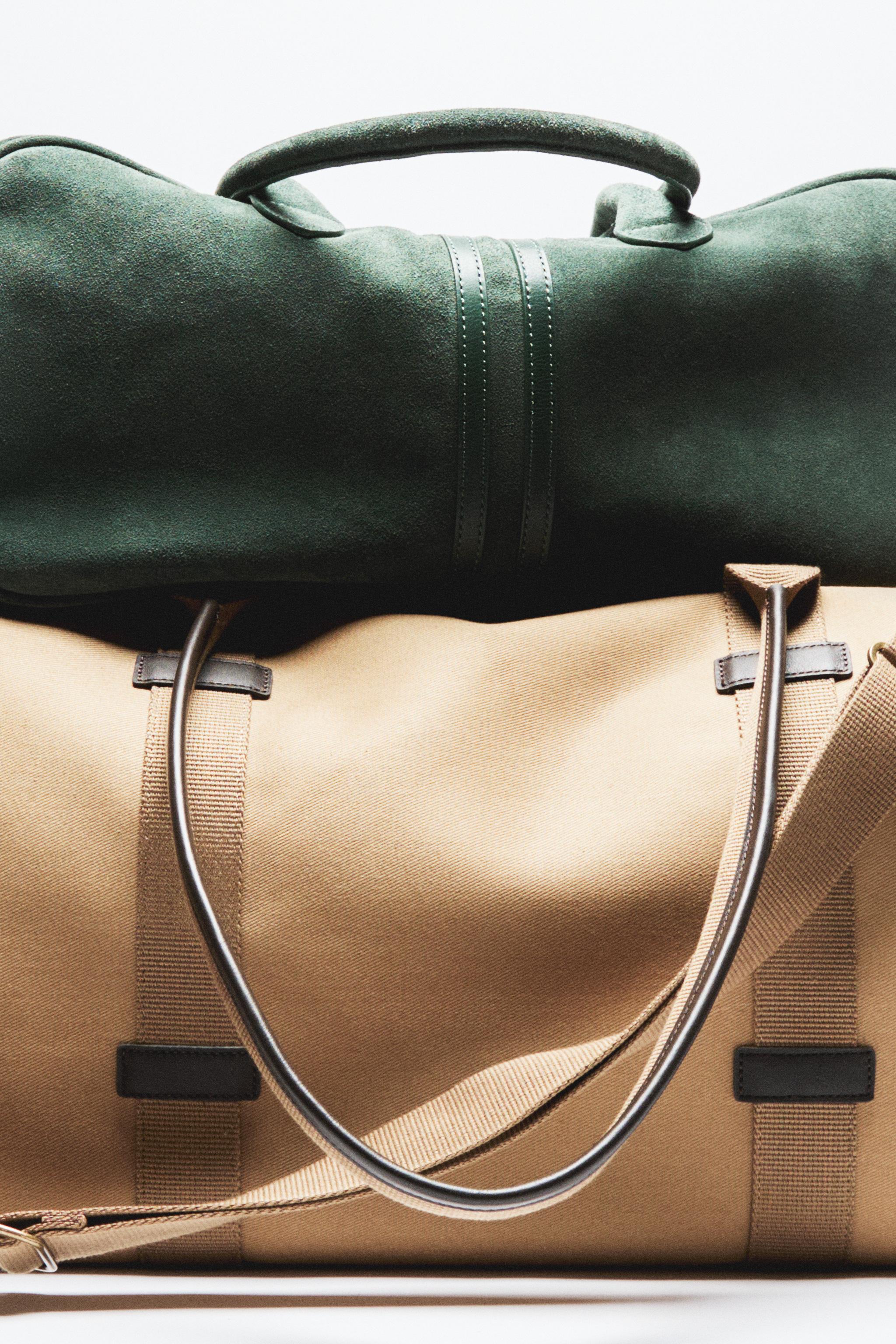 SAC DE VOYAGE COTON ET CUIR