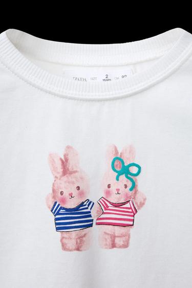 RAISED PRINT T-SHIRT - Fuchsia by Zara