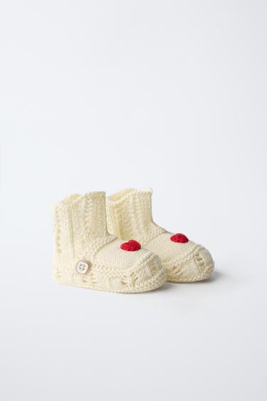 HEART BOOTIES - Ecru White by Zara - Image 2