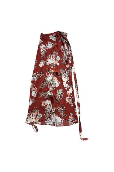 GORGEOUS WRAP AROUND BROWN FLORAL SKIRT