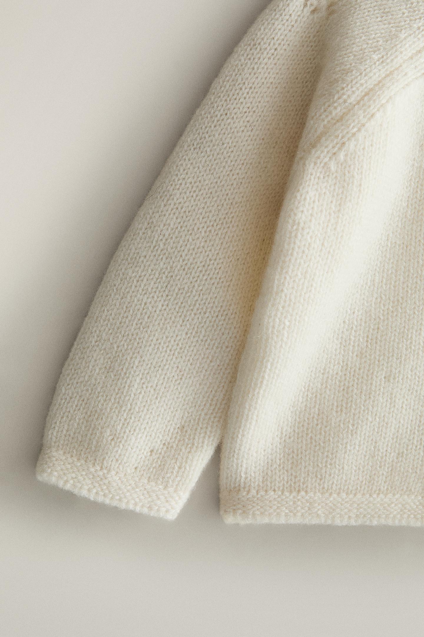 Детский кардиган Zara Cardigan, цвет: Устричный белый — фото 3