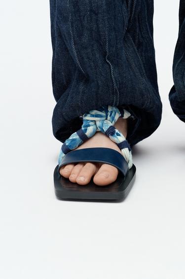 FLAT STRAPPY SLIDER SANDALS X FANGLU LIN - Multicoloured by Zara - Image 1