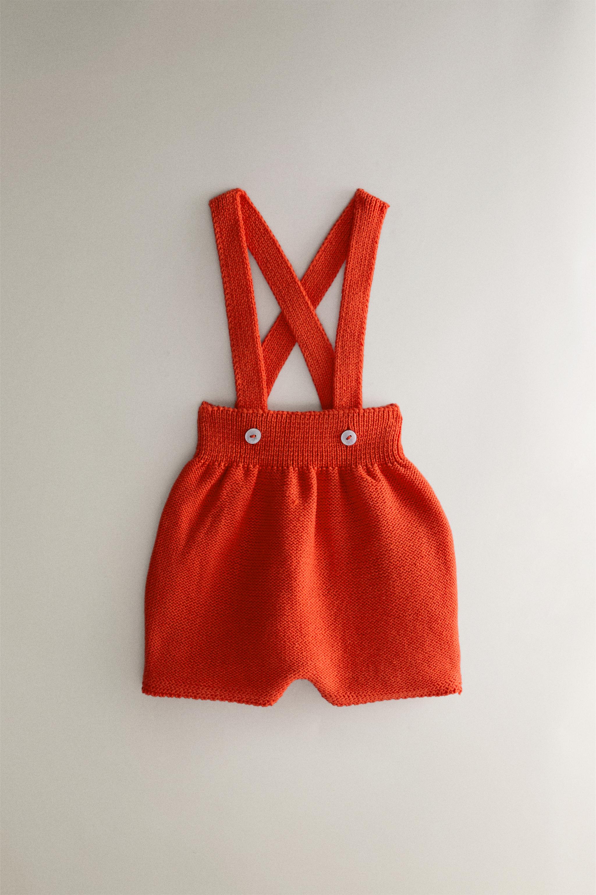 Zara BABY KNIT DUNGAREES