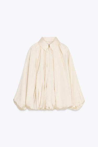 PUFFED BOMBER JACKET - ZW COLLECTION - Ecru by Zara