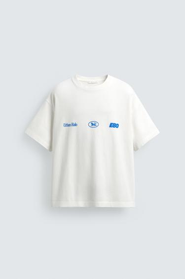 CONTRAST PRINTED SLOGAN T-SHIRT - White by Zara