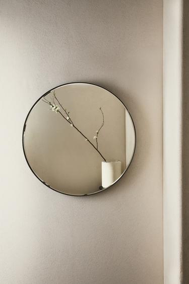Zara 圓形壁鏡 - 黑色