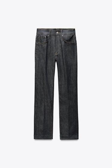JEANS ZW COLLECTION BOOTCUT DE CINTURA ALTA CROPPED - Azul da Zara
