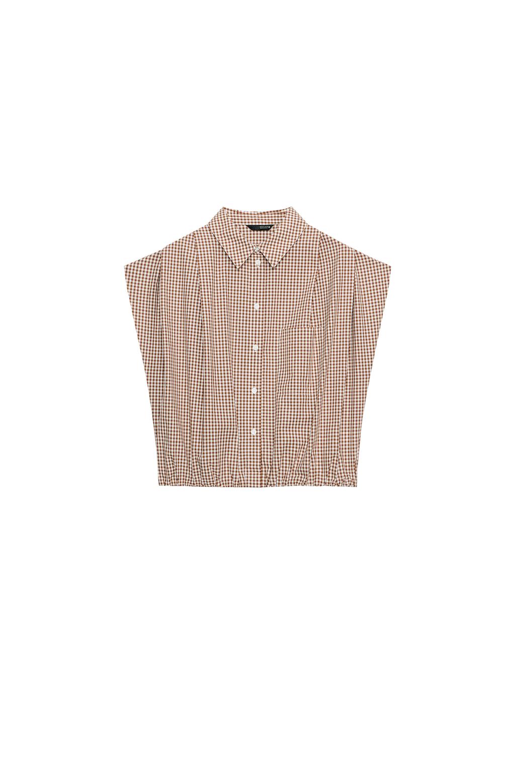 CROPPED GINGHAM SHIRT - image 3