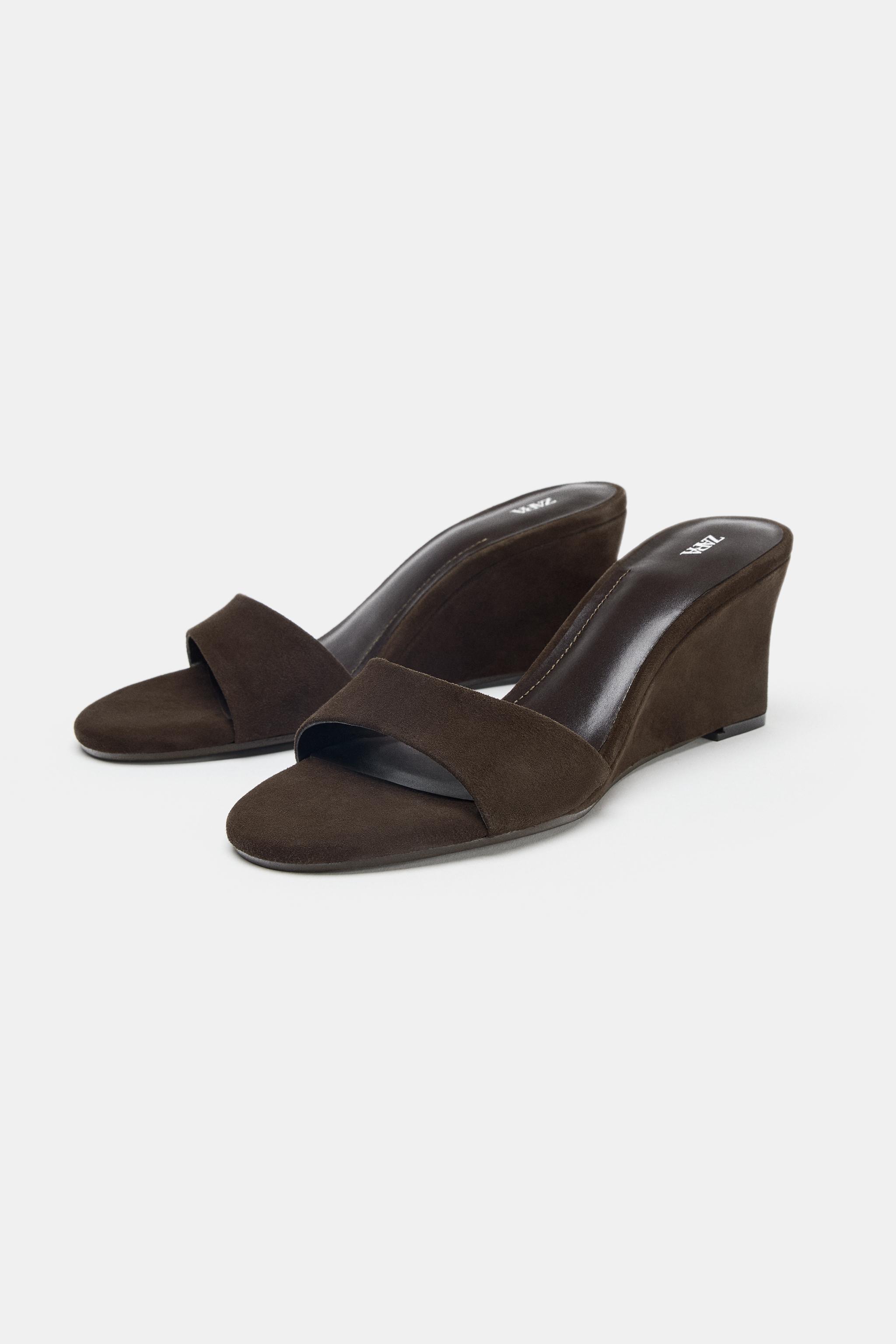 HOT Suede Wedge Dark Brown Wedge Heels SUEDE WEDGE