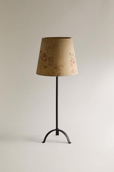 Zaras BLOMMIG BORDSLAMPA - Beige - Bild 0