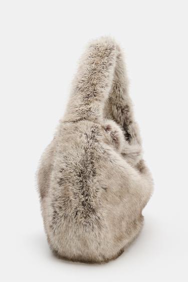 MAXI SAC SEAU EFFET FOURRURE - Gris taupe de Zara - Image 2