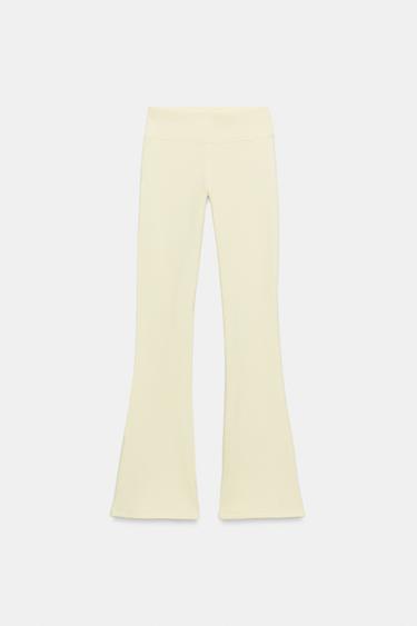 PANTALÓN FELPA FLARE - Amarillo de Zara