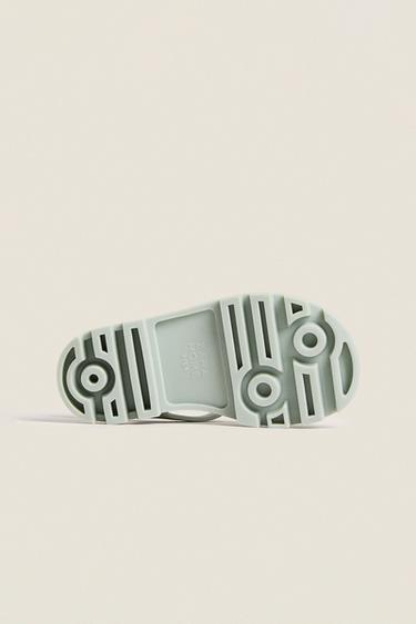 RUBBERISED CAGE SANDALS WITH BUCKLE - Green by Zara - Image 5
