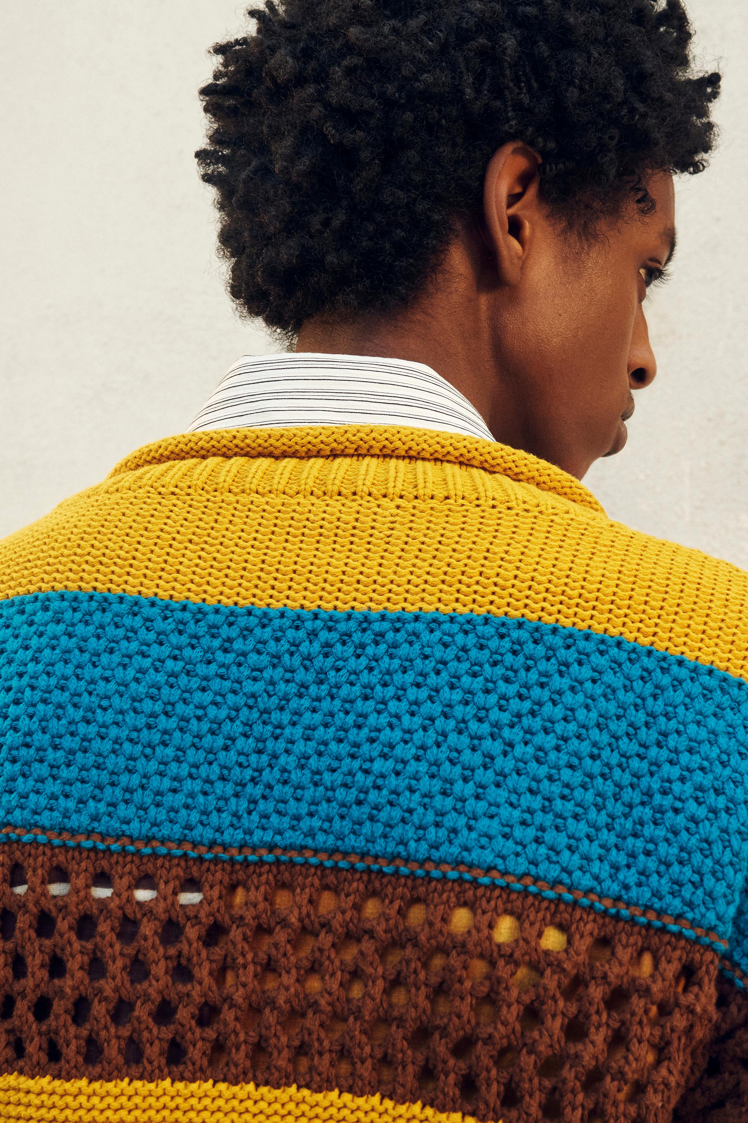 LIMITED EDITION COMBINED TEXTURES SWEATER - Yellow | ZARA
