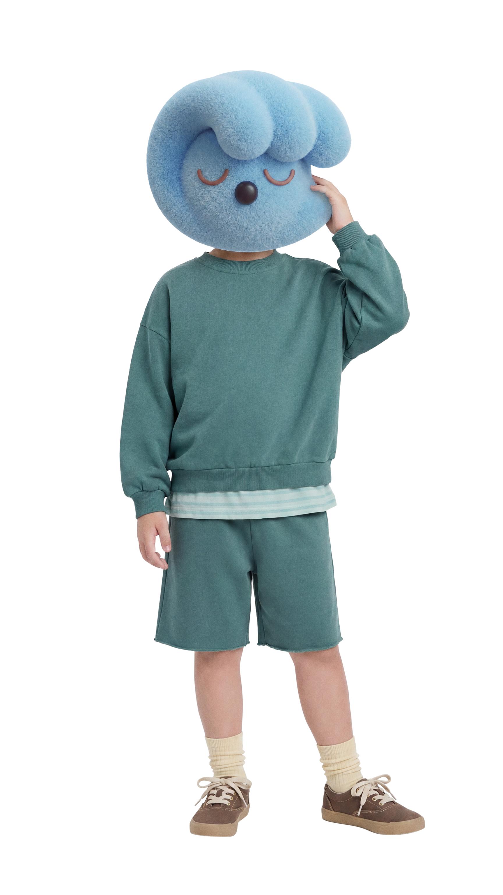 PLAIN SHORTS — Duck blue