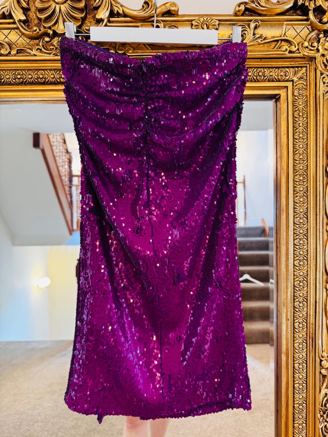 SEQUINNED SKIRT WITH SLIT - Image 2