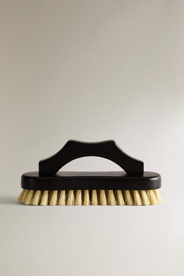 WOODEN FLOOR SCRUBBING BRUSH - Black by Zara - Image 0