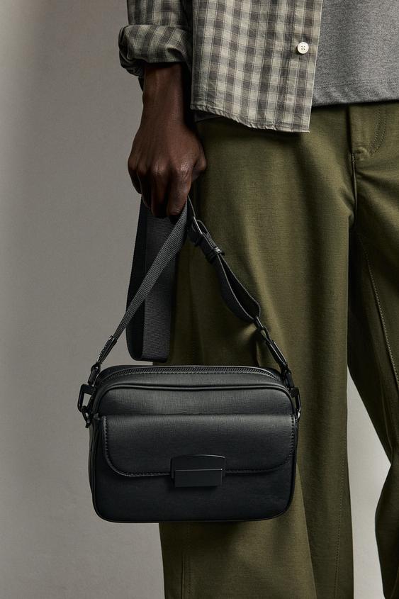 TEXTURED CROSSBODY BAG - Black by Zara - Image 0
