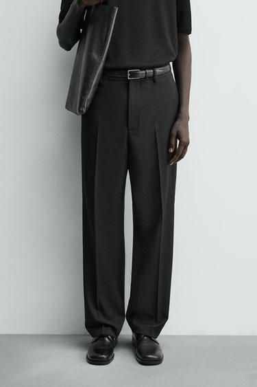 БРЮКИ STRAIGHT FIT КОМФОРТ — ЧЕРНЫЙ от Zara
