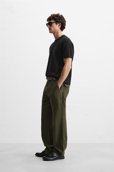 RELAXED FIT KNIT T-SHIRT - Black by Zara - Image 3