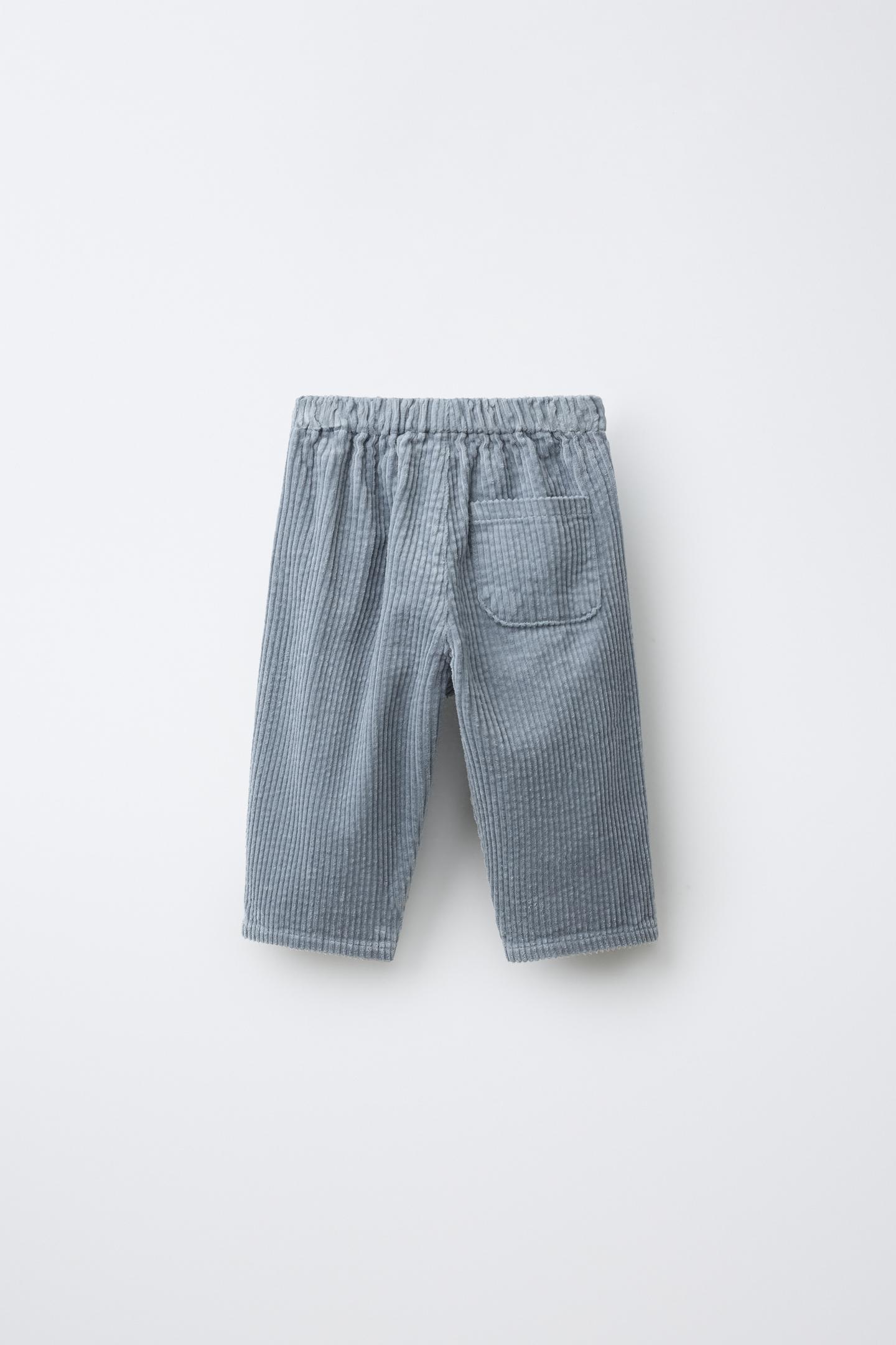 Детские брюки Zara Corduroy Baggy, цвет: Светлый синий — фото 2