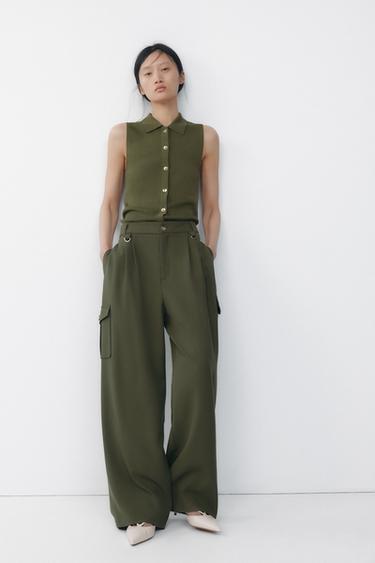 CALÇA CARGO - Caqui da Zara