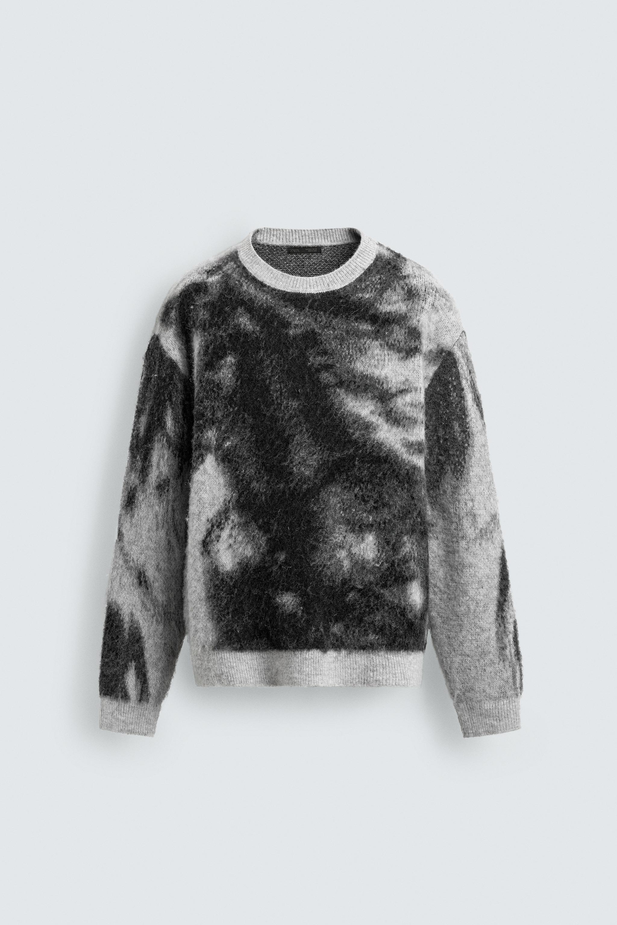 ブラッシュドジャカードホースセーター - オフホワイト | ZARA Japan 
