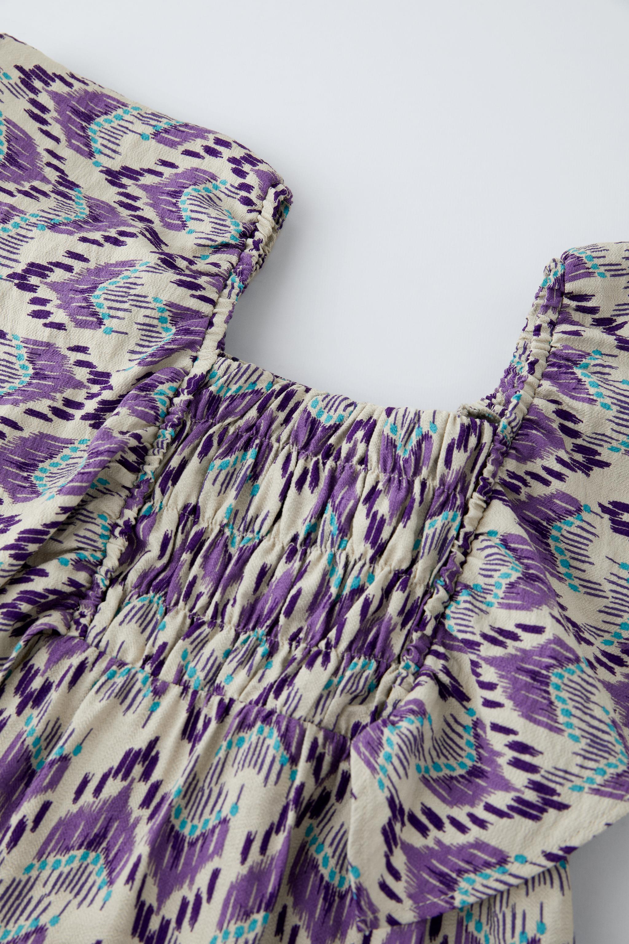 Zara purple hotsell floral dress