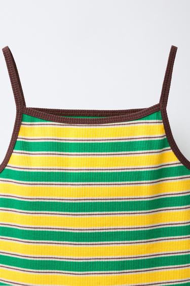 TOP À IMPRIMÉ RAYURES - Multicolore de Zara - Image 2