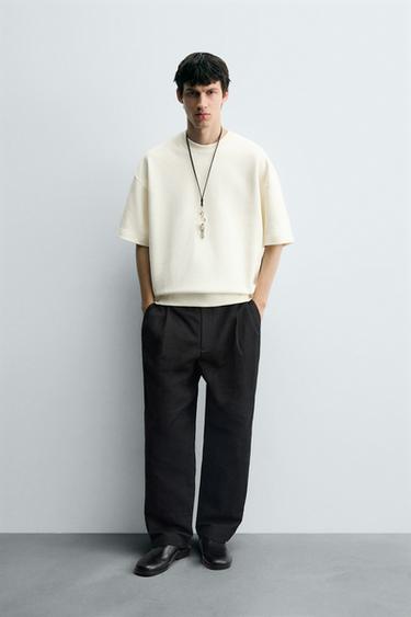 TECHNICAL INTERLOCK SWEATSHIRT - Oyster-white by Zara