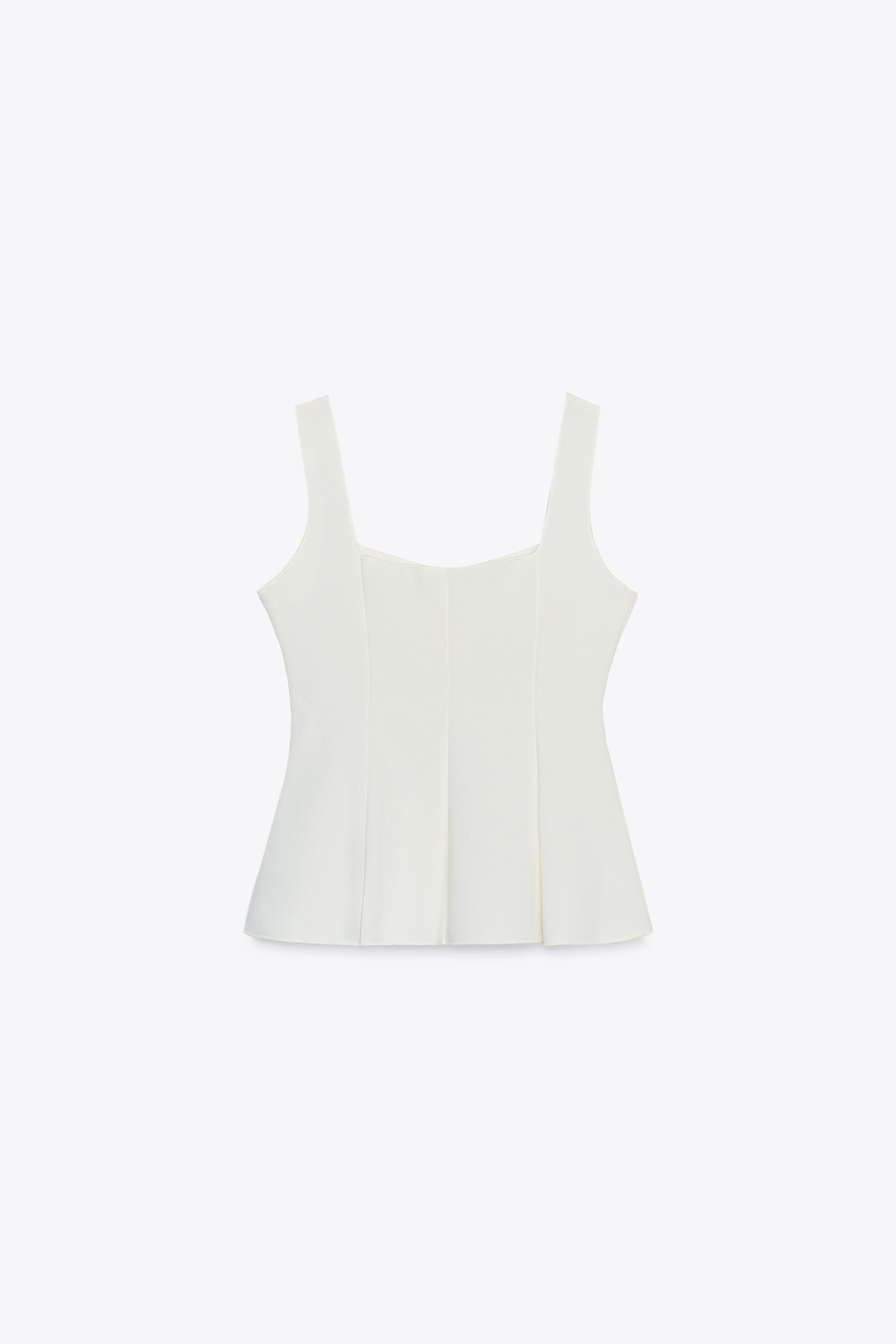 TOP GILET STRETCH PÉPLUM