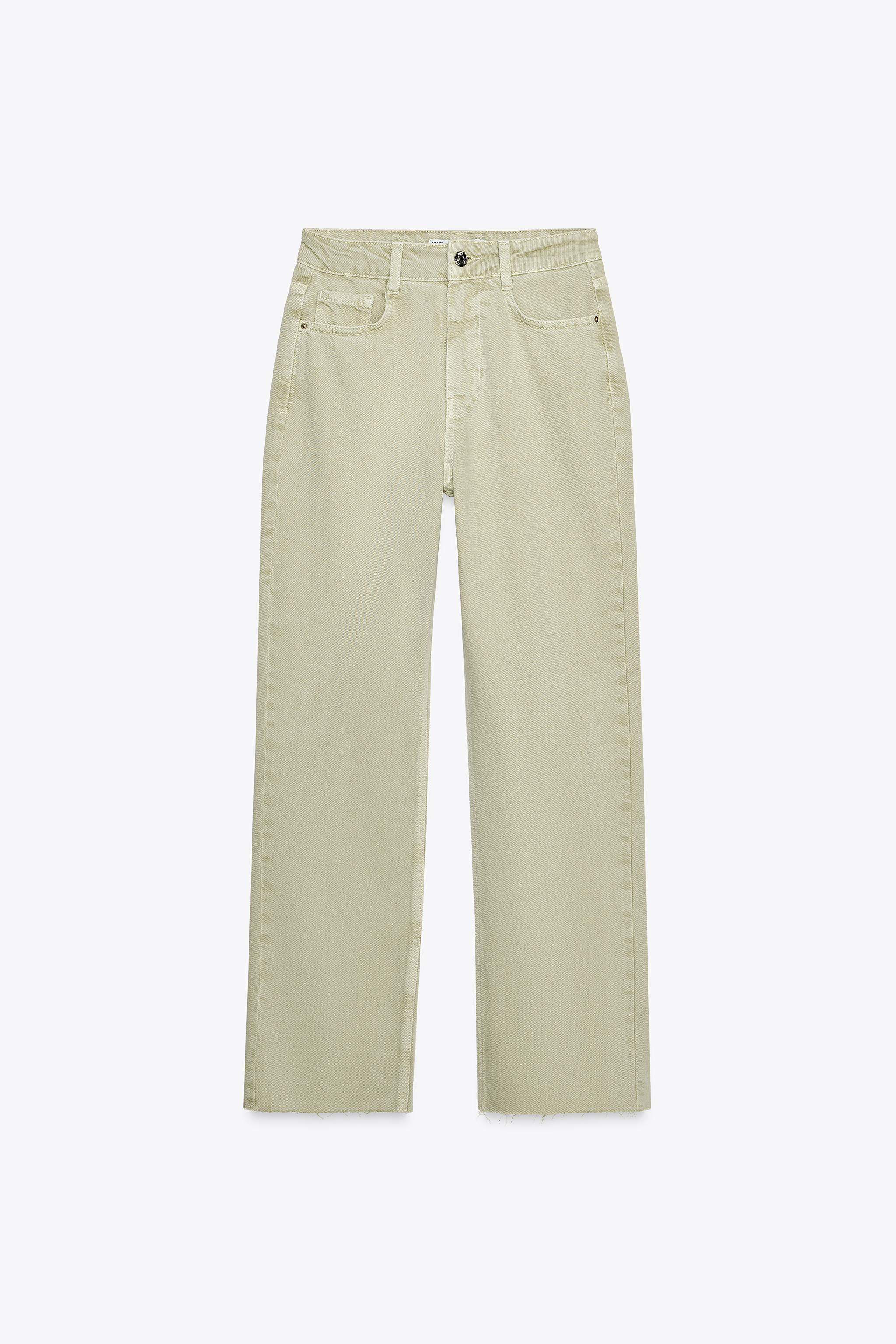 Z.02 HIGH WAIST STRAIGHT ANKLE JEANS - Mid-blue | ZARA