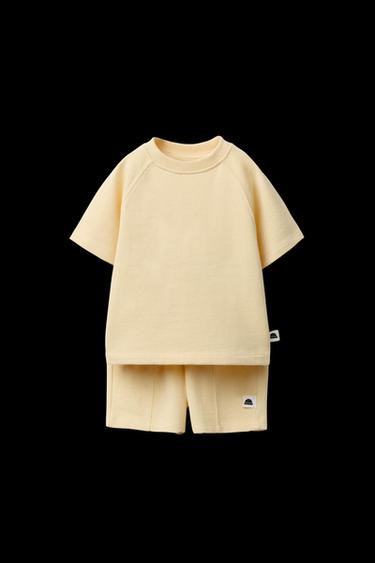 CONJUNTO JOGGING ETIQUETA - Amarillo de Zara - Imagen 0