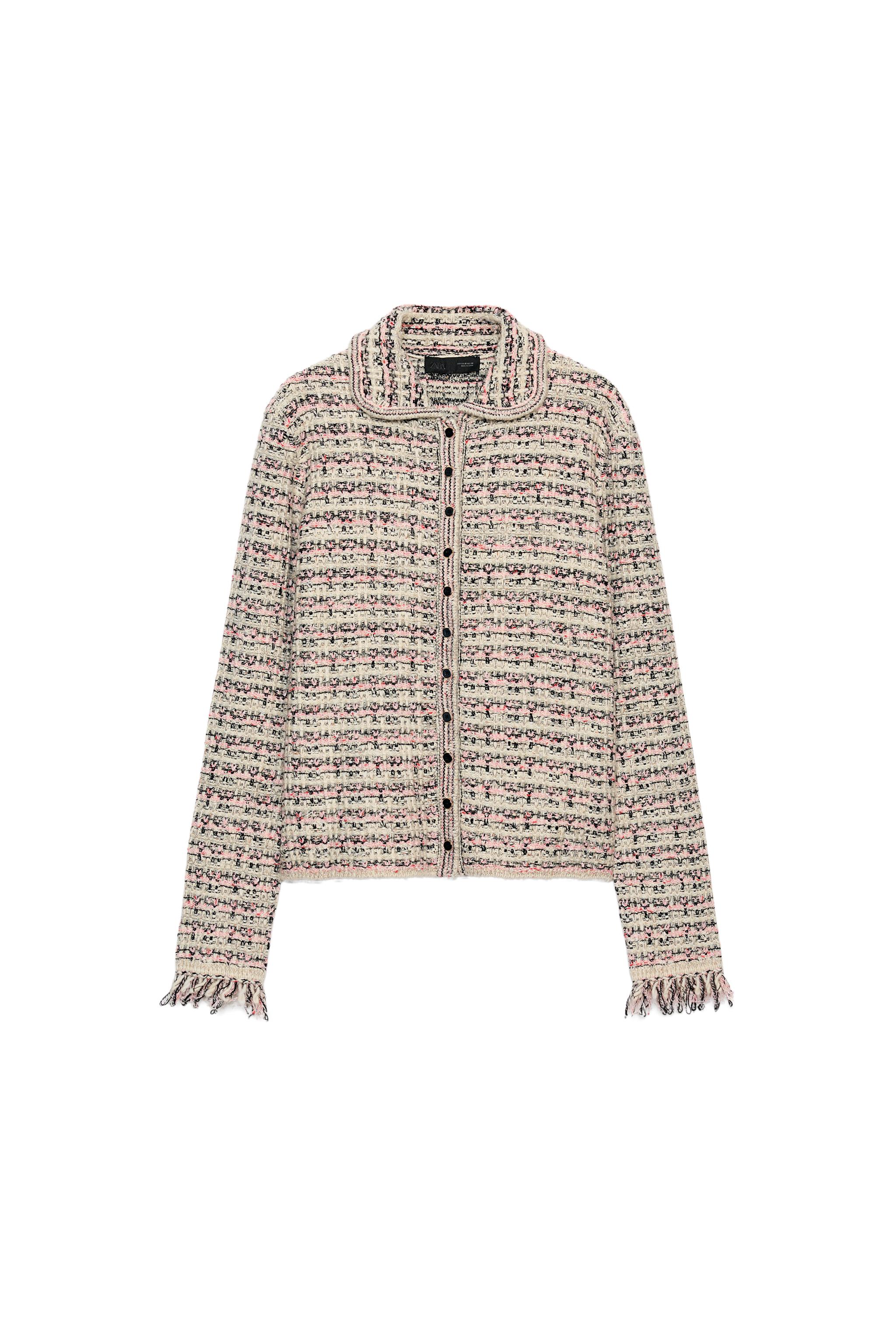CHAQUETA PUNTO ESTRUCTURA PUÑOS DESFLECADOS