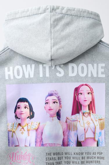 FADED ZIP-UP HOODIE KPOP DEMON HUNTERS™ NETFLIX © - Mid-grey by Zara - Image 3