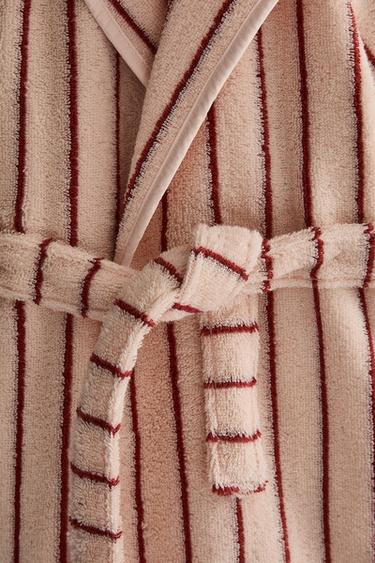 CHILDREN'S STRIPED VELOUR BATHROBE - Pink by Zara - Image 3