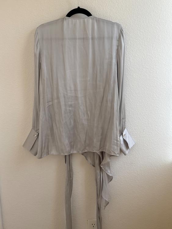 SATIN EFFECT WRAP SHIRT - Image 2