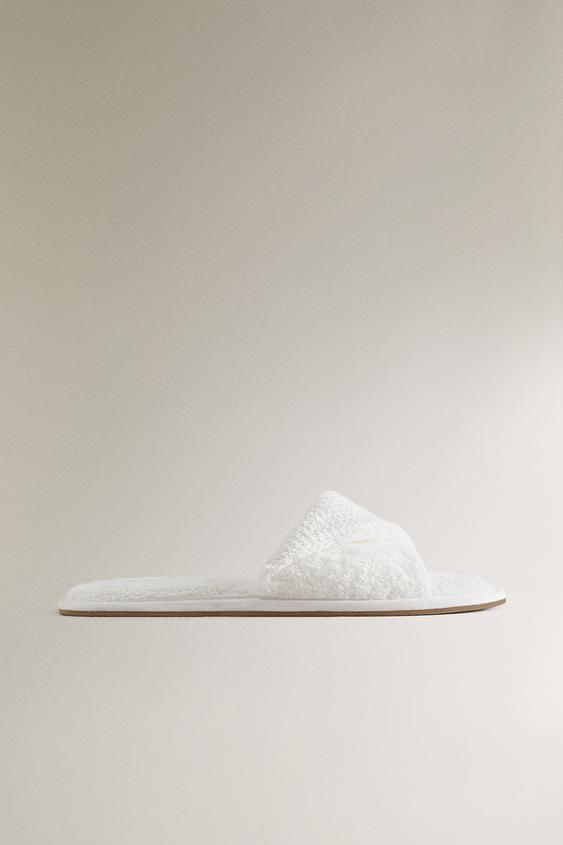 MATCHING TERRY SLIDERS - White by Zara - Image 0