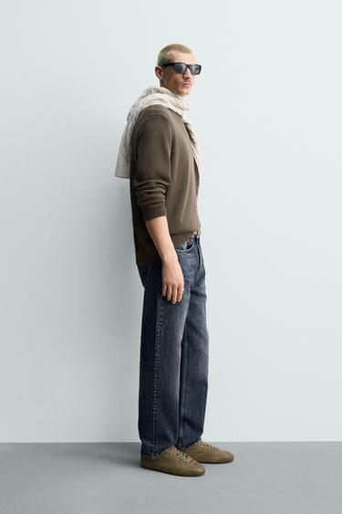 REGULAR FIT COTTON JUMPER - Brown by Zara - Image 3