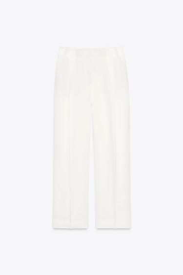 PANTALON MÉLANGE LIN ZW COLLECTION - Blanc de Zara - Image 5