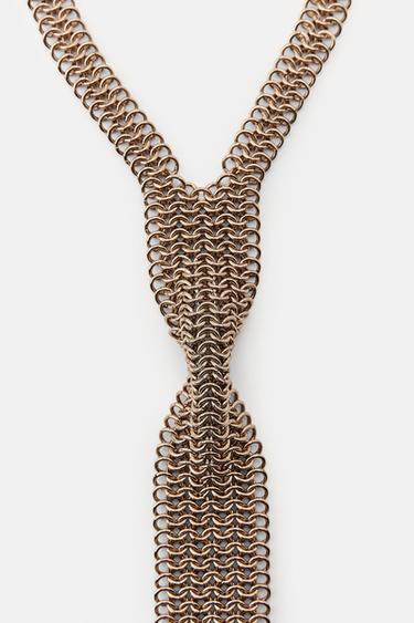 COLLIER CRAVATE MÉTALLIQUE - Doré de Zara - Image 3
