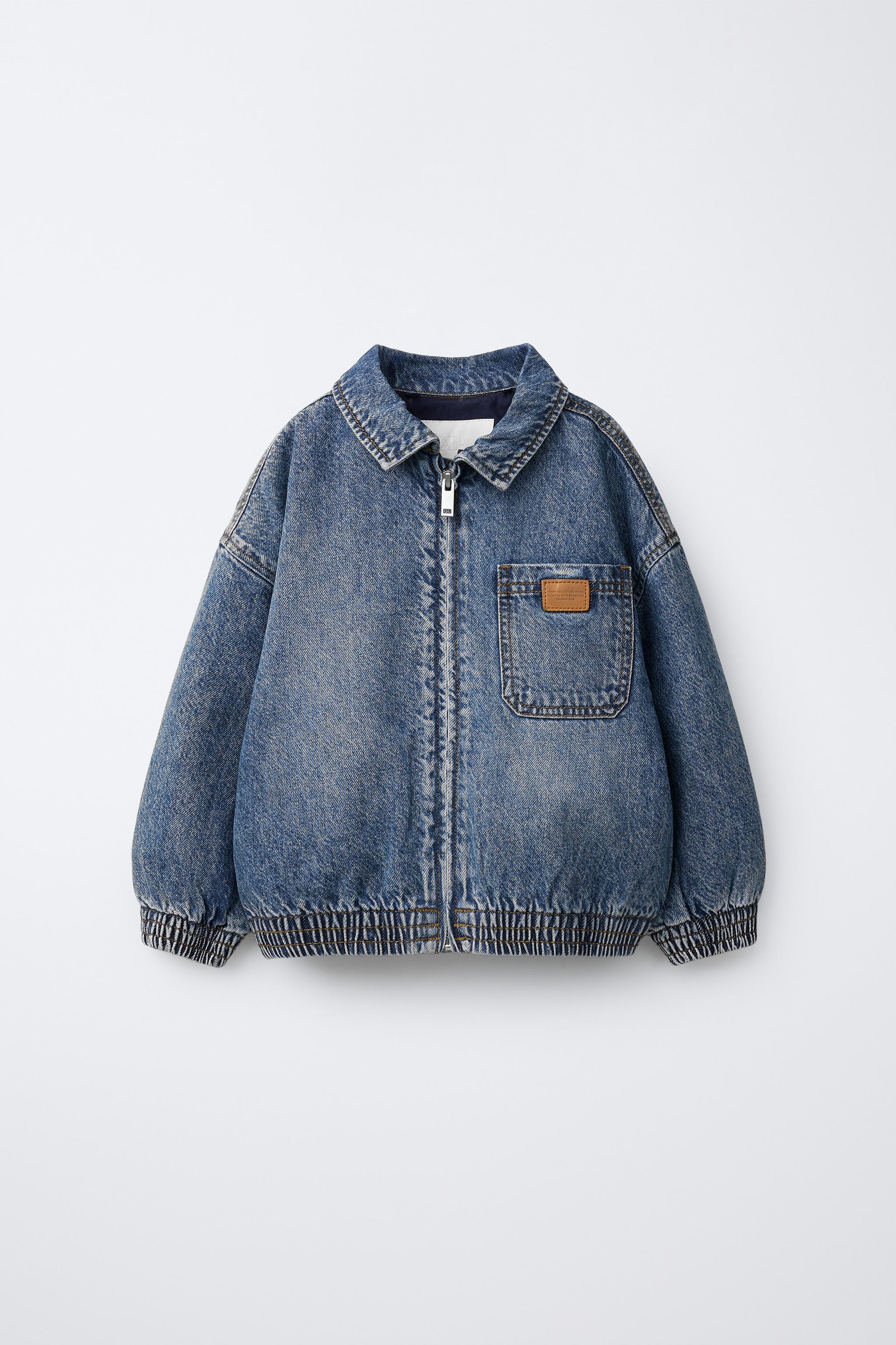 DENIM JACKET WITH REMOVABLE FLEECE HOODIE - Blue | ZARA United States