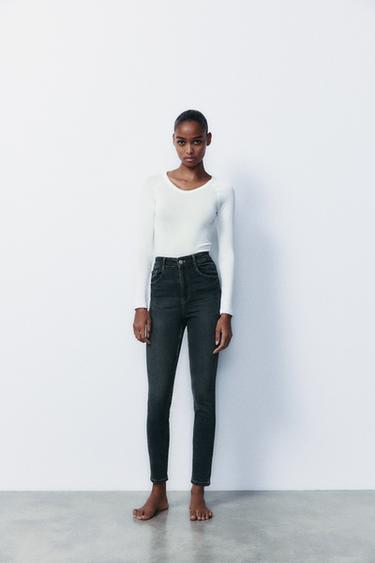 Zara SCULPT HIGH WAIST TRF JEANS - Black - Image 0