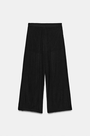PANTALON DROIT FLUIDE - Noir de Zara - Image 7