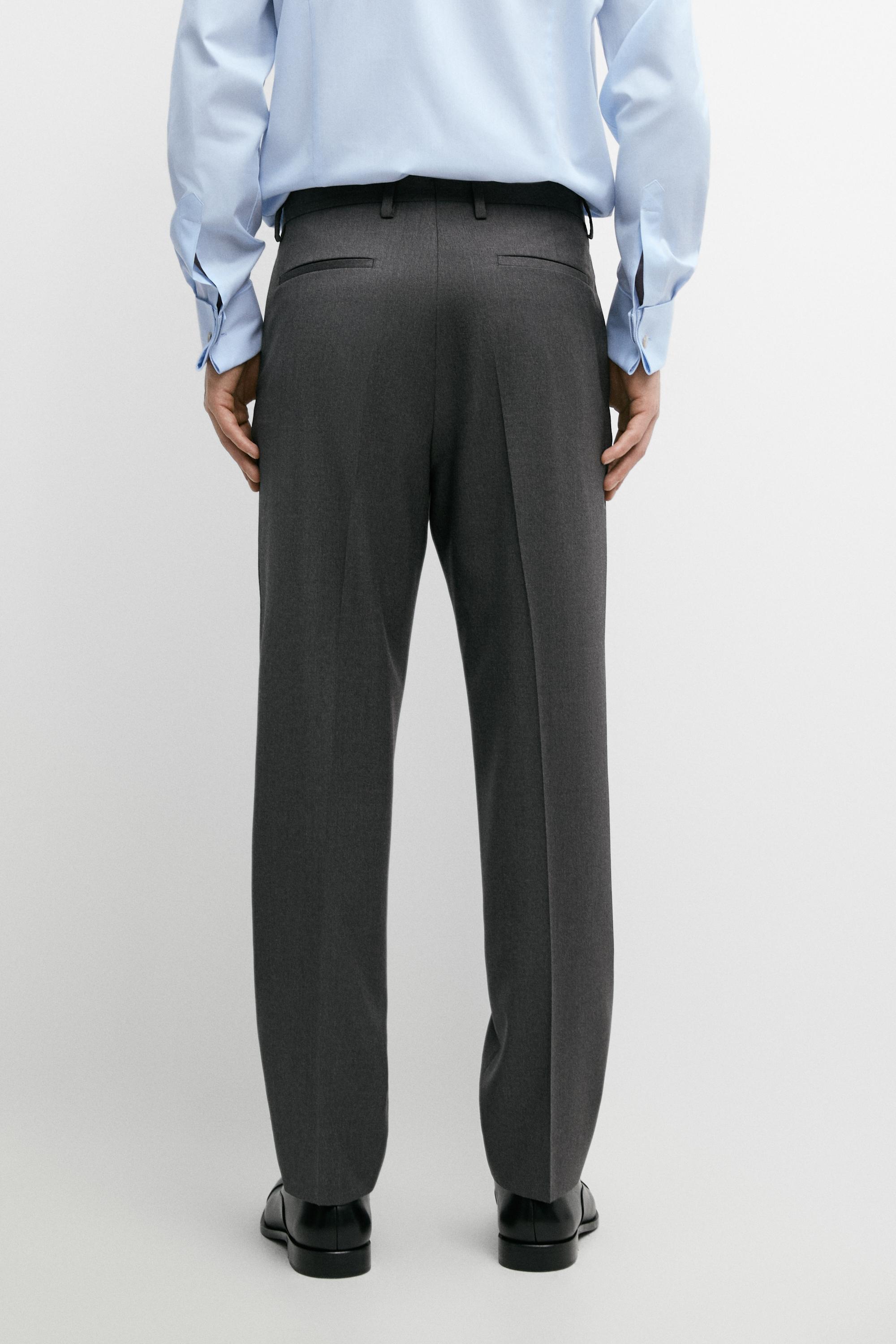 Pantalon tailleur en 100 % laine froide