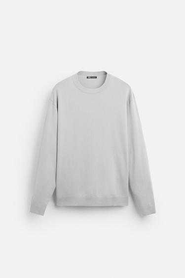 JERSEY MEZCLA VISCOSA BÁSICO - Gris claro de Zara