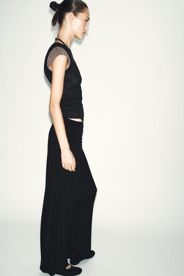 DOUBLE CONTRAST EFFECT TOP - Black / Brown by Zara - Image 3