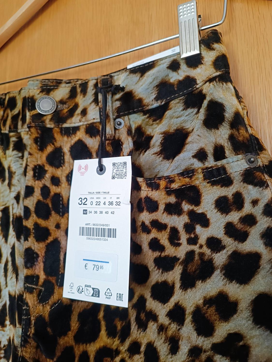 FLOCKED ANIMAL PRINT TROUSERS ZW COLLECTION LIMITED EDITION - Image 2